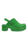 Xocoi Slingback Platform Mules In Green