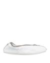 Mm6 Maison Margiela Ballet Flats In White