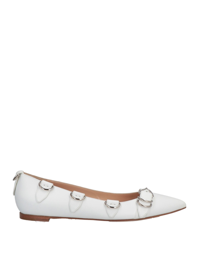 Gianvito Rossi Ballet Flats In White