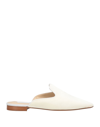Douuod Woman Mules & Clogs White Size 6 Textile Fibers