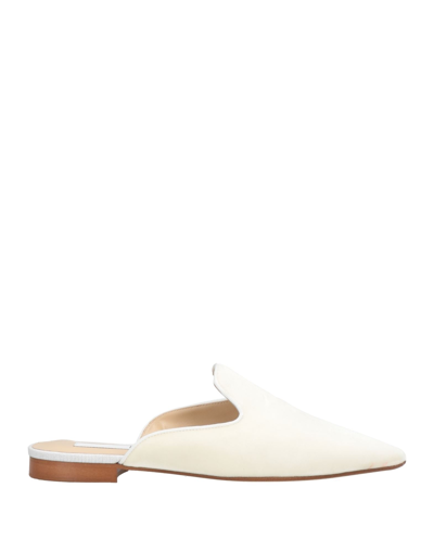 Douuod Woman Mules & Clogs White Size 6 Textile Fibers