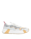 Moncler Compassor Low-top Sneakers In Leather And Fabric In Grey