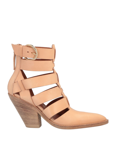 Buttero Ankle Boots In Pink