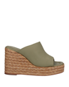 Paloma Barceló Sandals In Sage Green