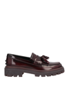 Tod's Loafers In Maroon