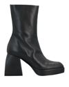 Nodaleto Womens Black Bulla Corta Leather Ankle Boots 7 In Black