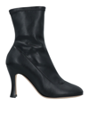SERGIO ROSSI SERGIO ROSSI WOMAN ANKLE BOOTS BLACK SIZE 6 SOFT LEATHER