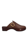 Tod's Woman Mules & Clogs Brown Size 11 Soft Leather