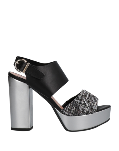 Pollini Sandals In Black
