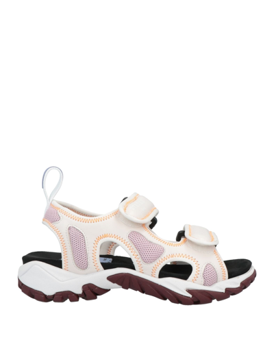 MCQ BY ALEXANDER MCQUEEN MCQ ALEXANDER MCQUEEN WOMAN SANDALS WHITE SIZE 6 TEXTILE FIBERS, RUBBER