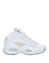 MAISON MARGIELA X REEBOK MAISON MARGIELA X REEBOK MAN SNEAKERS WHITE SIZE 9 SOFT LEATHER, TEXTILE FIBERS