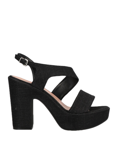 Pollini Sandals In Black