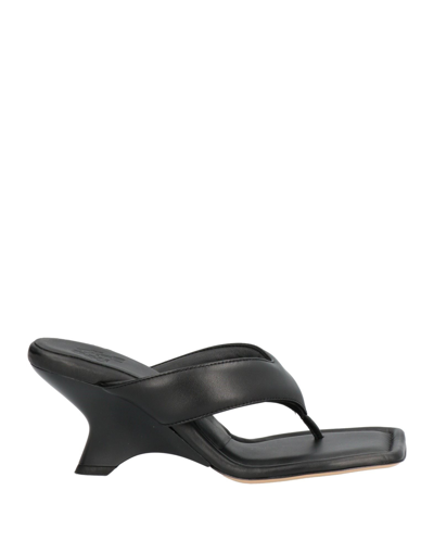 Gia Borghini Toe Strap Sandals In Black