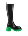 Bottega Veneta Contrasting-sole Block-heel Boots In Black