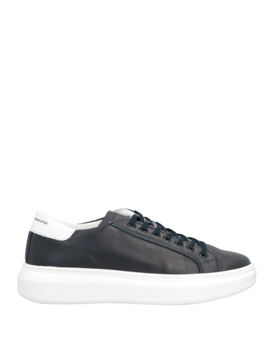 Grey Daniele Alessandrini Sneakers In Dark Blue