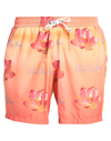 Blue Sky Inn Man Swim Trunks Orange Size L Polyamide In Orange