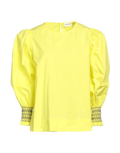 P.a.r.o.s.h Balloon-sleeve Cotton Blouse In Yellow