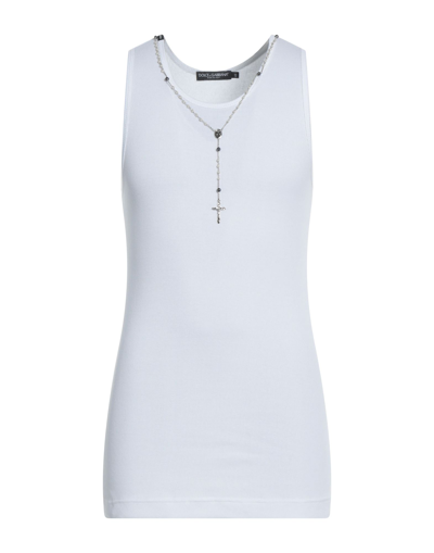Dolce & Gabbana Tank Tops In White