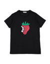 Vicolo Kids' T-shirts In Black