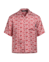 PALM ANGELS PALM ANGELS MAN SHIRT RED SIZE 38 SILK, POLYESTER