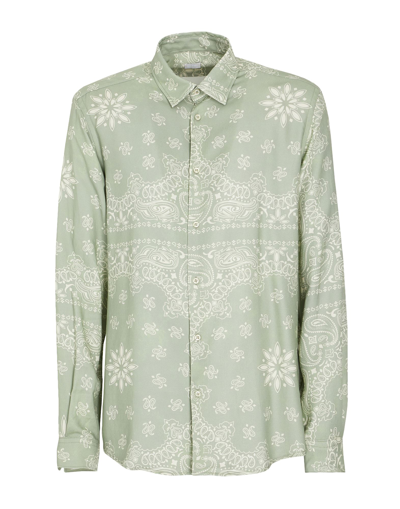 8 By Yoox Shirts In Sage Green