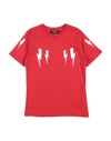 Neil Barrett Kids' T-shirts In Red