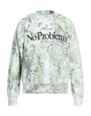 Aries Man Sweatshirt Light Green Size M Cotton In Green