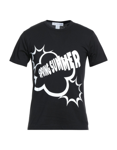 Comme Des Garçons Shirt Black T-shit With Spring Break Print