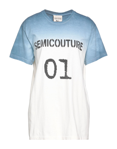 Semicouture T-shirts In Blue