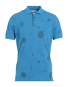 Alpha Studio Polo Shirts In Blue