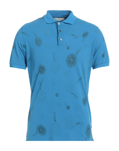 Alpha Studio Polo Shirts In Blue