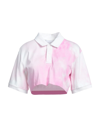 Philosophy Di Lorenzo Serafini Cropped Logo-print Polo Top In Light Pink
