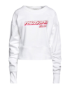 PHILOSOPHY DI LORENZO SERAFINI PHILOSOPHY DI LORENZO SERAFINI WOMAN SWEATSHIRT WHITE SIZE M COTTON, POLYESTER