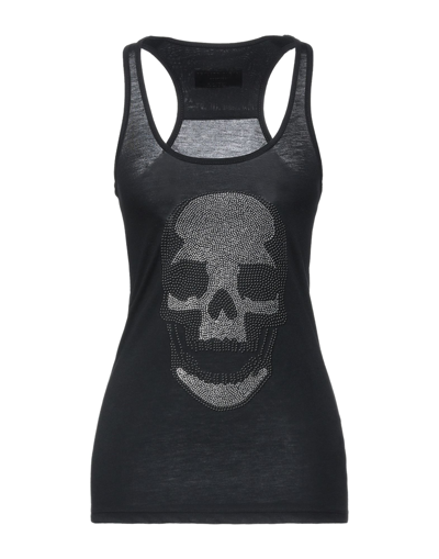 Philipp Plein Tank Tops In Black