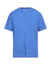 A-cold-wall* Knitted Dissolve Dye T-shirt Pistacho Dyed Cotton T-shirt With Embossed Logo In Blue