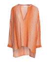 Soallure Blouses In Orange