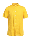 Cooperativa Pescatori Posillipo Linen Shirt In Yellow