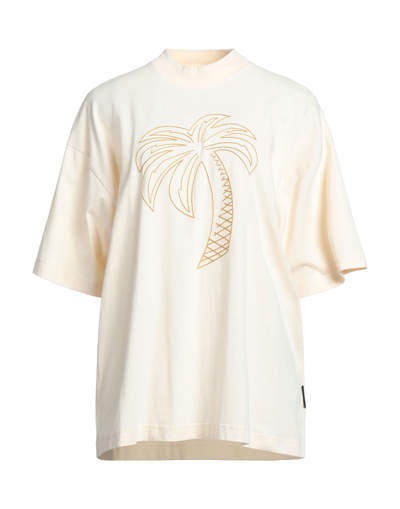 Palm Angels T-shirts In Beige