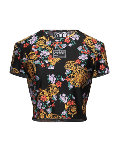 Versace Jeans Couture T-shirts In Black