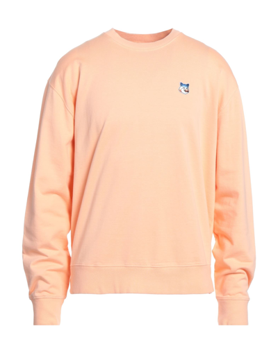 Maison Kitsuné Orange Fox Head Sweatshirt In Pink