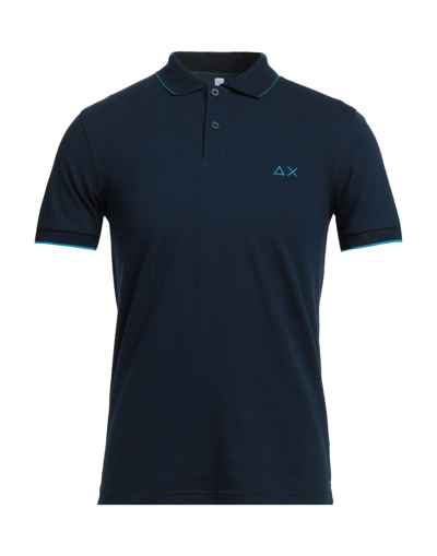 Sun 68 Polo Shirts In Blue