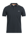 Sun 68 Polo Shirts In Black