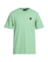 OUTHERE OUTHERE MAN T-SHIRT LIGHT GREEN SIZE M COTTON