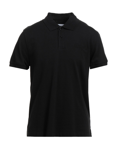 Bikkembergs Man Polo Shirt Black Size L Cotton, Elastane, Polyester