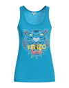 Kenzo Tank Tops In Azure