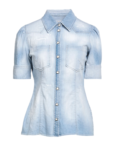 Dondup Denim Shirts In Blue