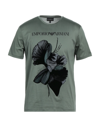 Emporio Armani T-shirts In Sage Green