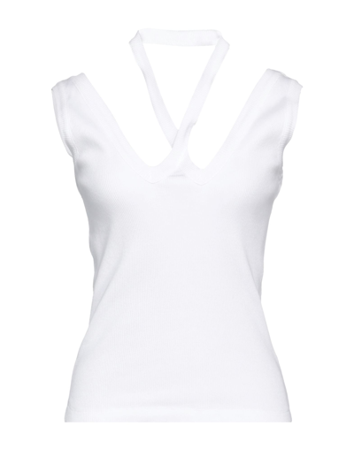 MM6 MAISON MARGIELA MM6 MAISON MARGIELA WOMAN TOP WHITE SIZE XL COTTON
