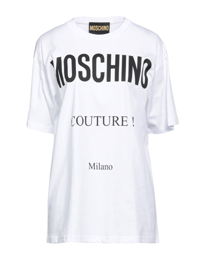 Moschino Woman T-shirt White Size Xs Cotton