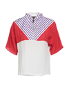 TRUSSARDI TRUSSARDI WOMAN TOP RED SIZE 4 SILK